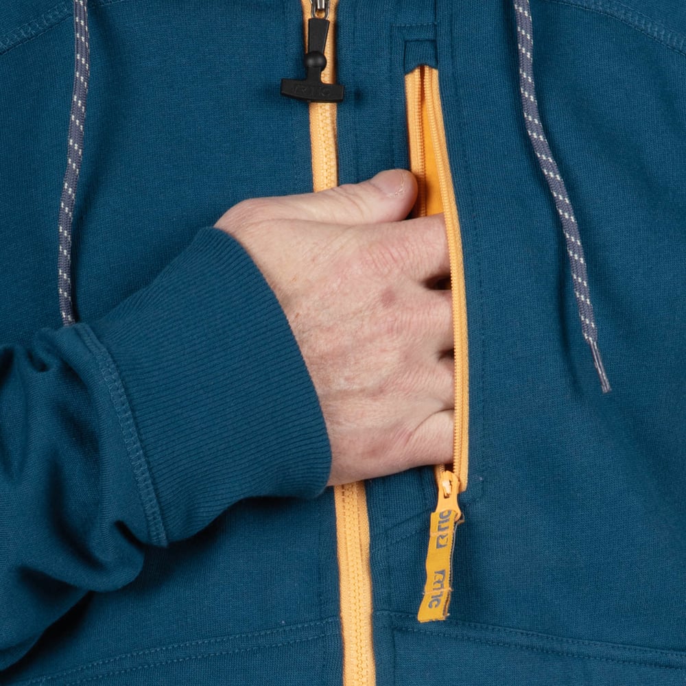 RTIC Outdoors - Men's Water-Repellent Full-Zip Hoodie-Navy - Image 4