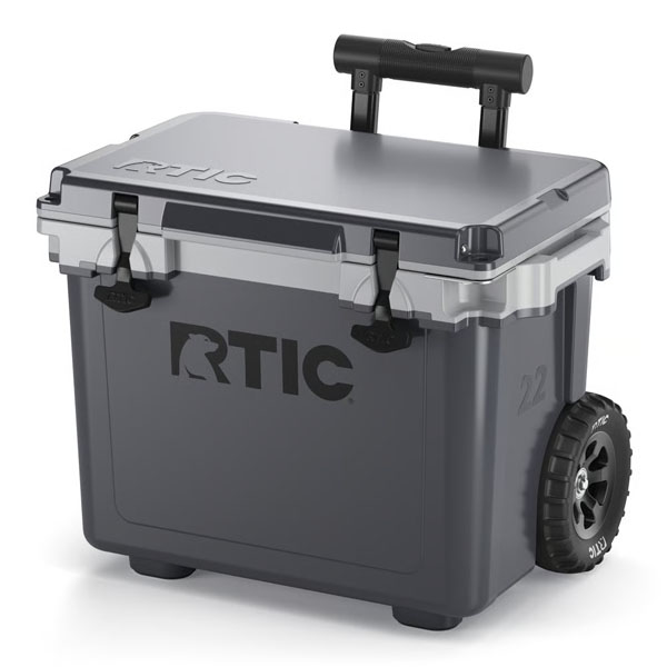 RTIC Outdoors - 22 QT Ultra-Light Wheeled Cooler - Dark Grey & Cool Grey