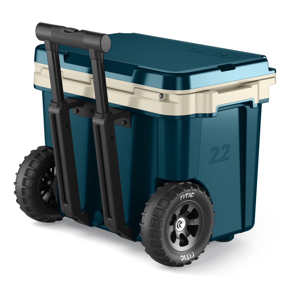 RTIC Outdoors - 22 QT Ultra-Light Wheeled Cooler - Marine/Canvas - Image 8