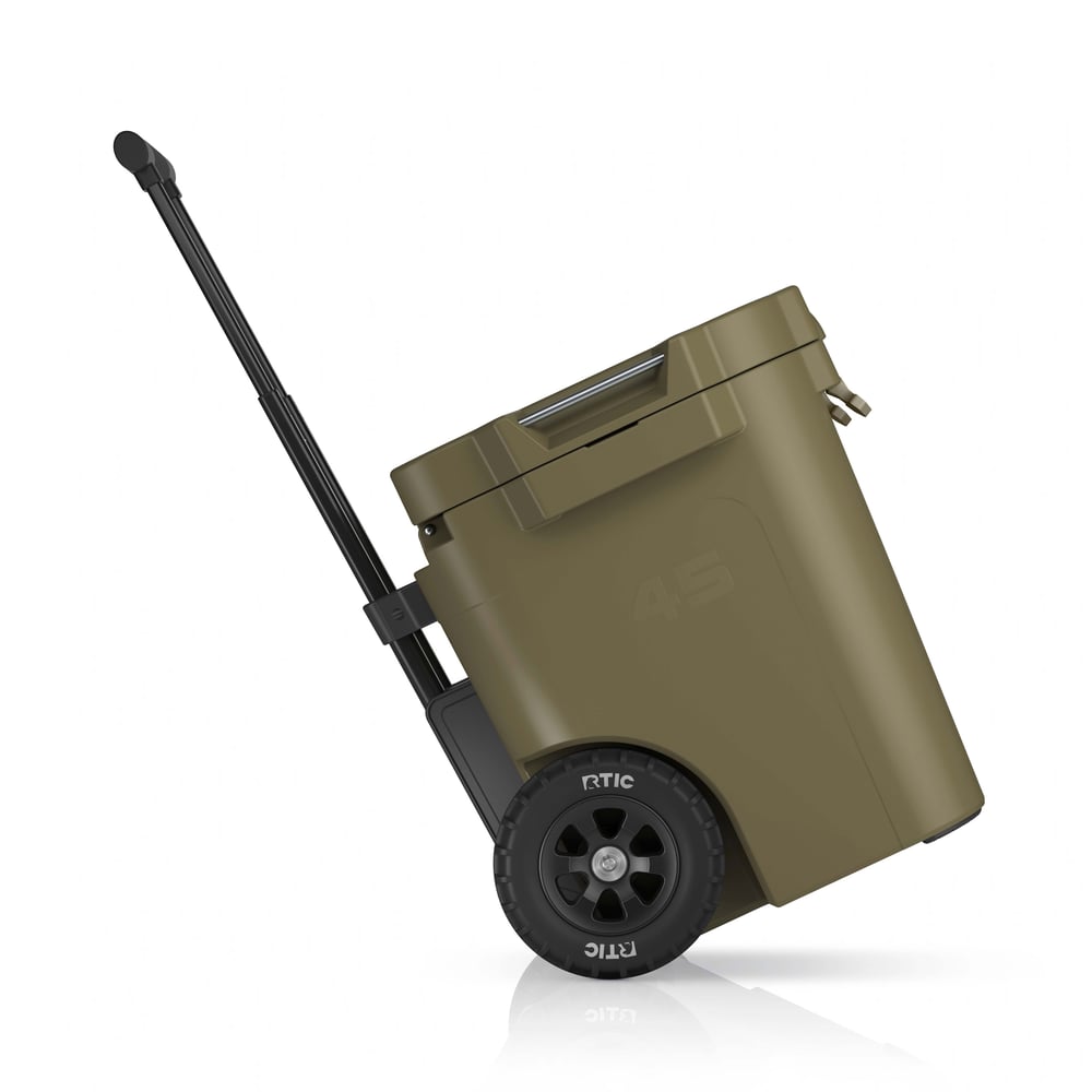 RTIC Outdoors - 45 QT Ultra-Tough Wheeled Cooler - Olive - Image 4
