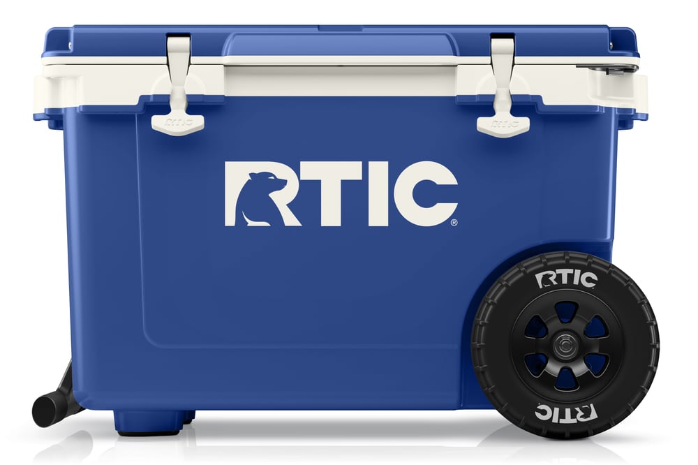 RTIC Outdoors - 52 QT Ultra-Light Wheeled Cooler - Cobalt & White - Image 2