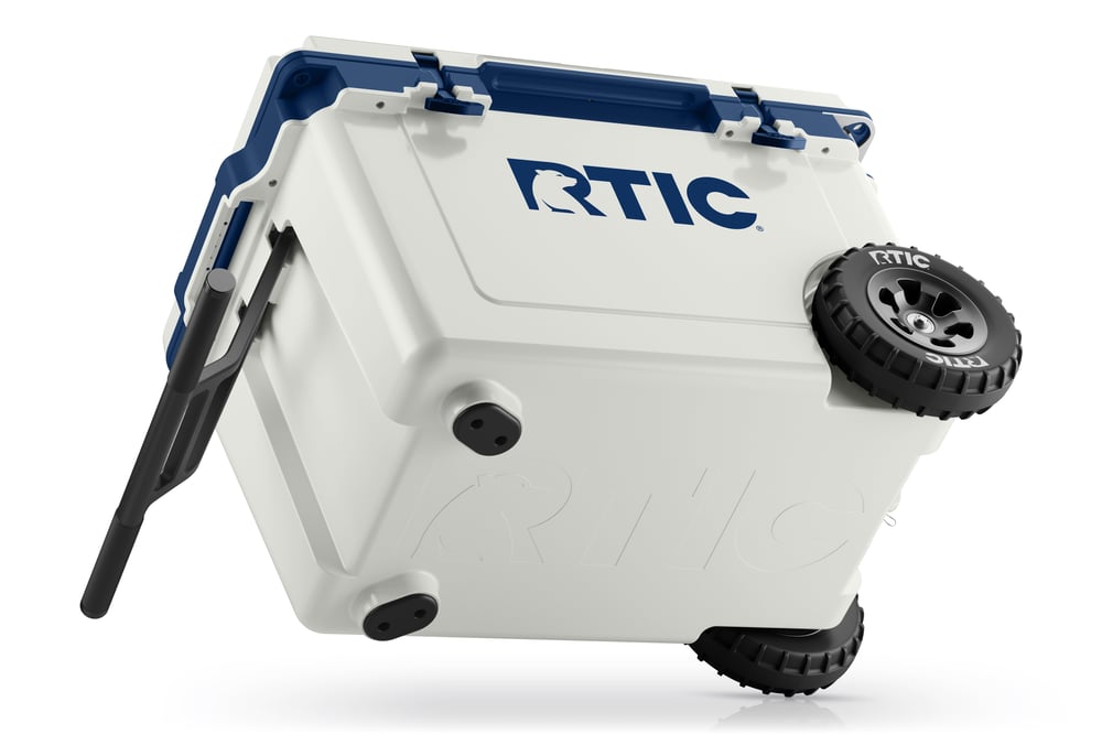 RTIC Outdoors - 52 QT Ultra-Light Wheeled Cooler - Cool Grey & Navy - Image 6