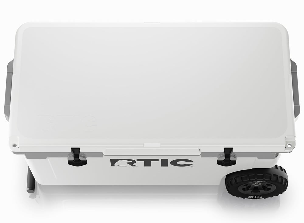 RTIC Outdoors - 72 QT Ultra-Light Wheeled Cooler - White & Grey - Image 6