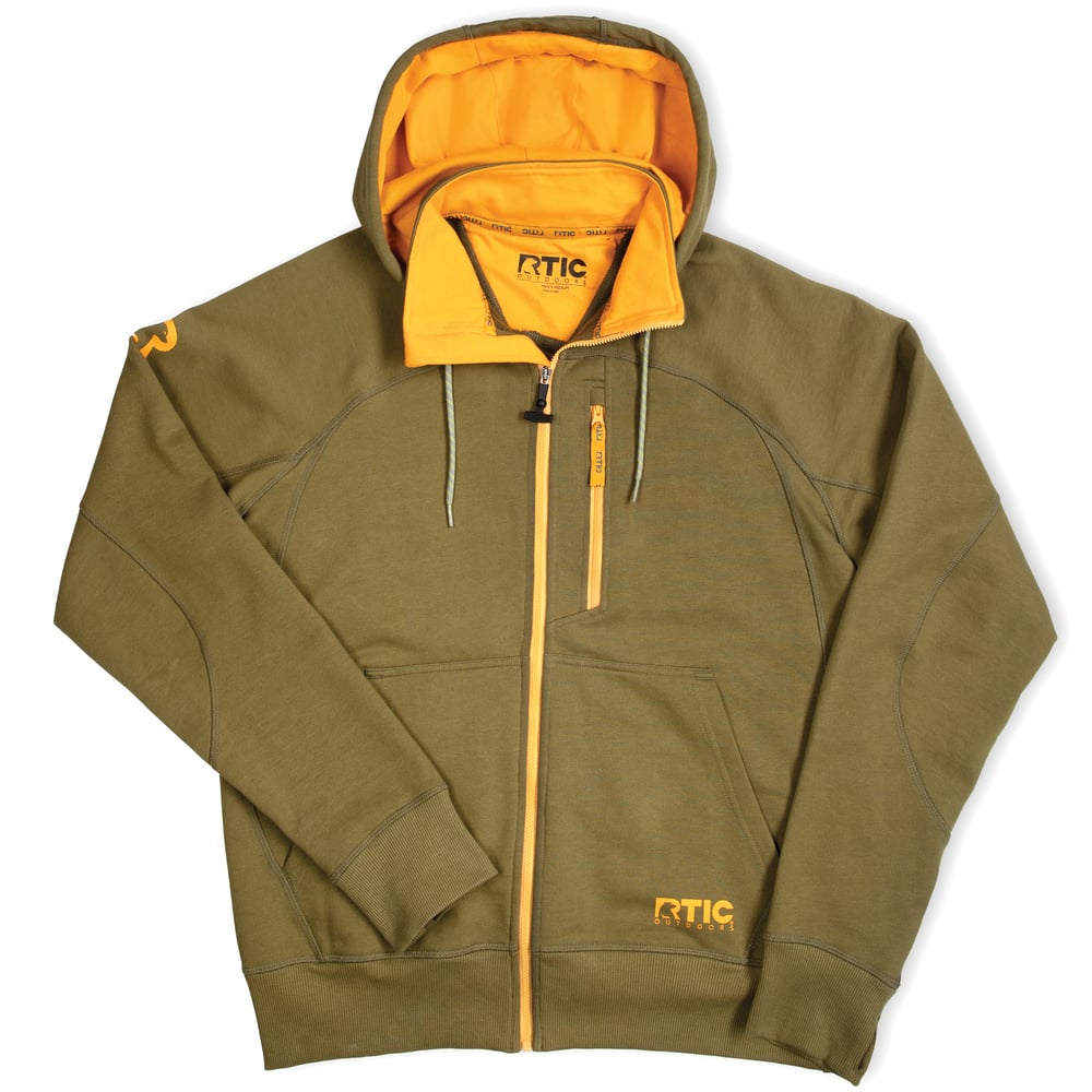 RTIC Outdoors - Men's Water-Repellent Full-Zip Hoodie-Navy - Image 2