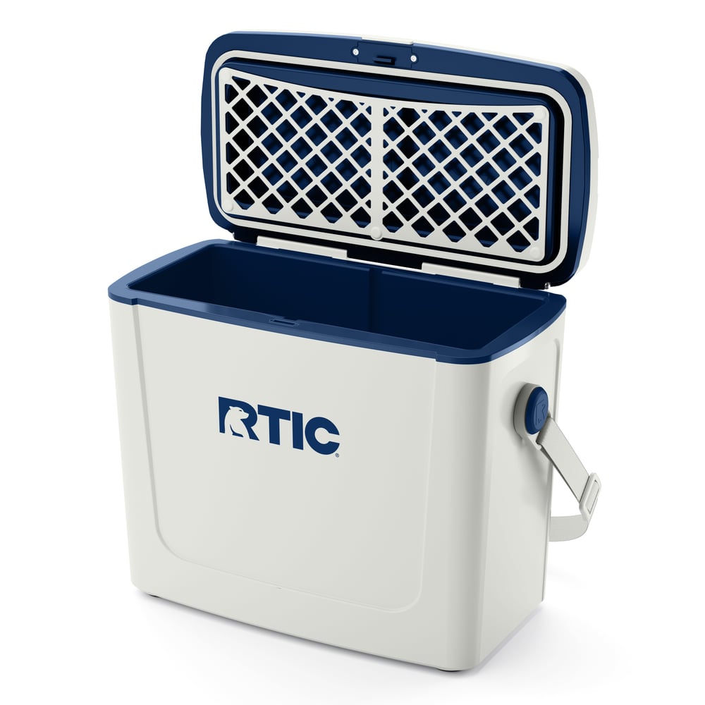 RTIC Outdoors - 16 QT Road Trip Cooler - Cool Grey & Navy - Image 3