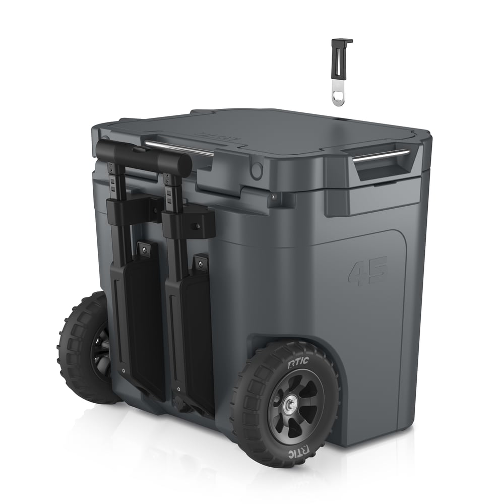 RTIC Outdoors - 45 QT Ultra-Tough Wheeled Cooler - Dark Grey - Image 9