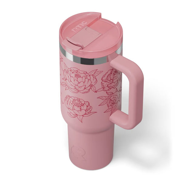 RTIC Outdoors - Road Trip Tumbler - Pink Peonies - Image 5