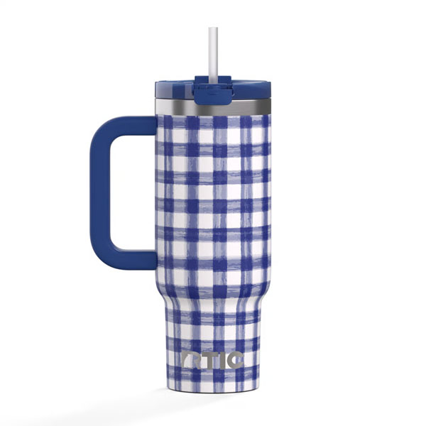 RTIC Outdoors - Road Trip Tumbler - Cobalt Gingham