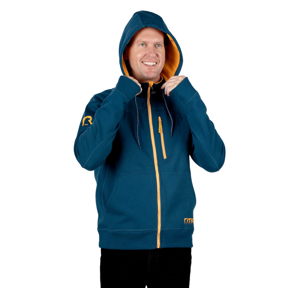 RTIC Outdoors - Men's Water-Repellent Full-Zip Hoodie-Navy - Image 5