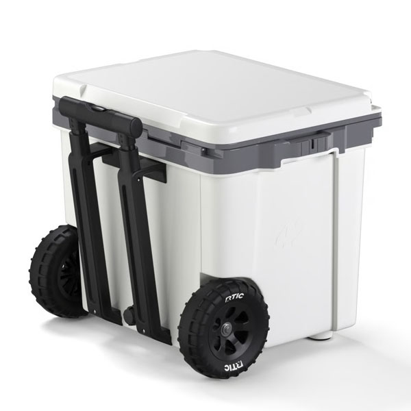 RTIC Outdoors - 42 QT Ultra-Light Wheeled Cooler - White & Grey - Image 4