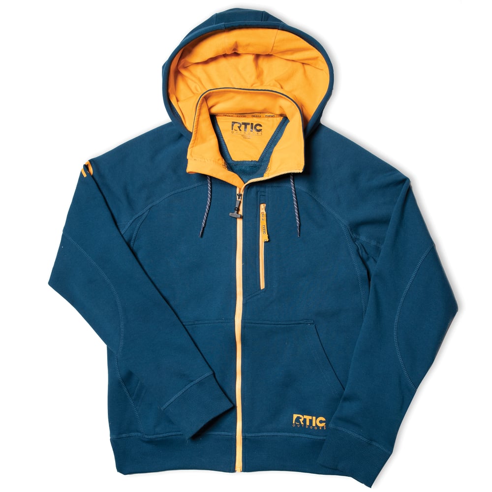 RTIC Outdoors - Men's Water-Repellent Full-Zip Hoodie-Navy - Image 2