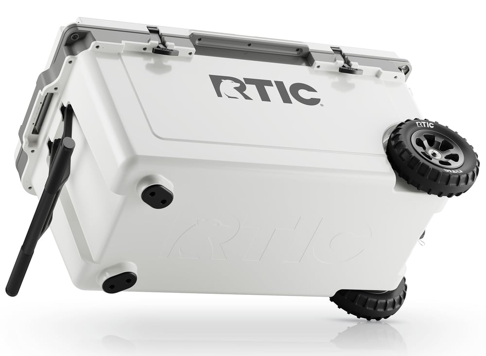 RTIC Outdoors - 72 QT Ultra-Light Wheeled Cooler - White & Grey - Image 5