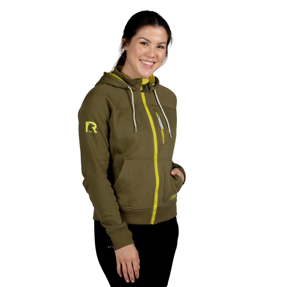 RTIC Outdoors - Women's Water-Repellent Full-Zip Hoodie-Olive - Image 7