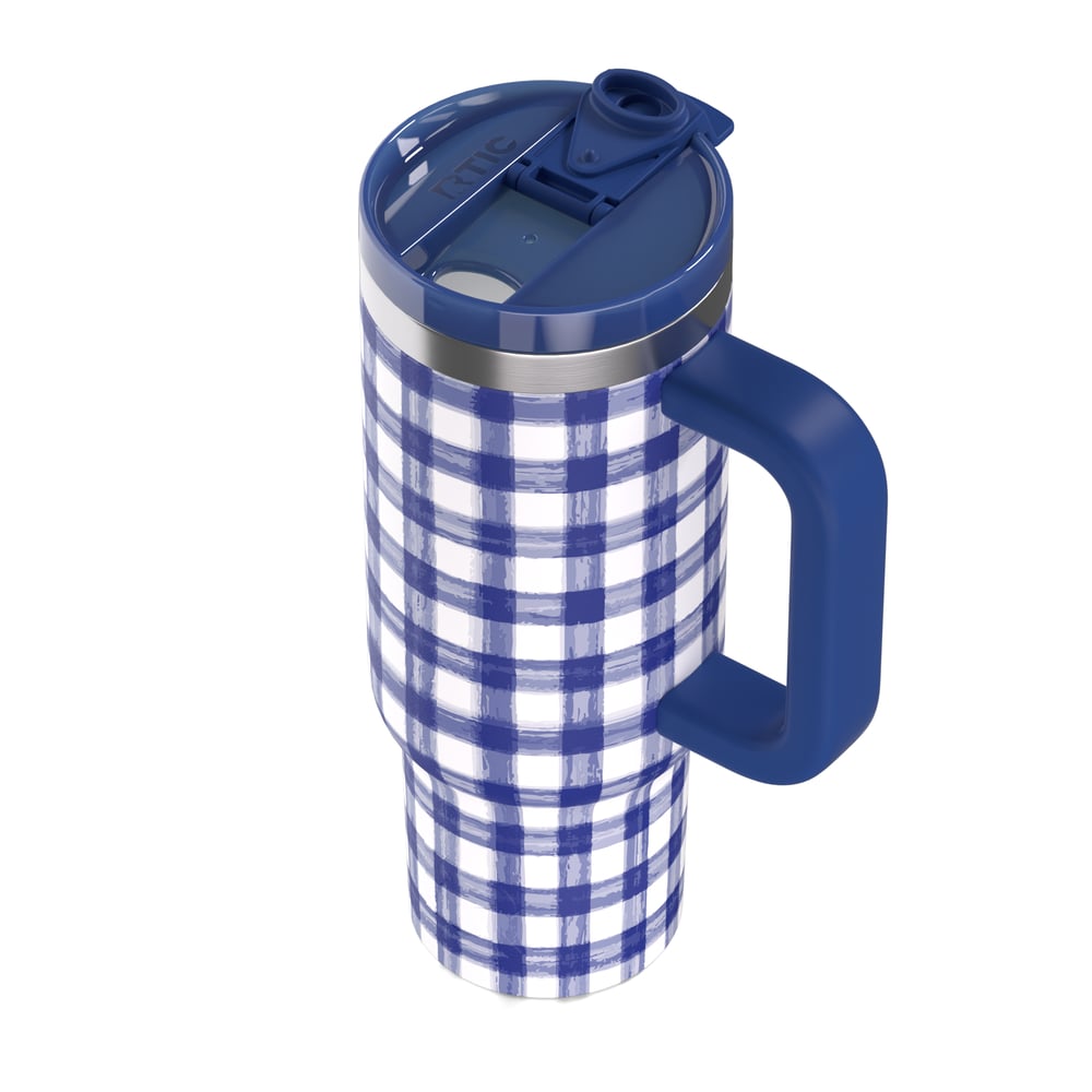RTIC Outdoors - Road Trip Tumbler - Cobalt Gingham - Image 6