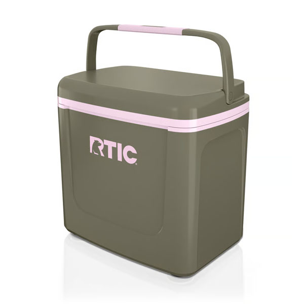 RTIC Outdoors - 8 QT Road Trip Personal Cooler - Olive/Pale Pink