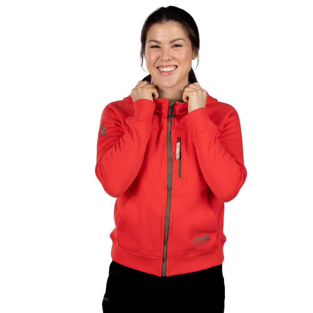 RTIC Outdoors - Women's Water-Repellent Full-Zip Hoodie-Scarlet - Image 3
