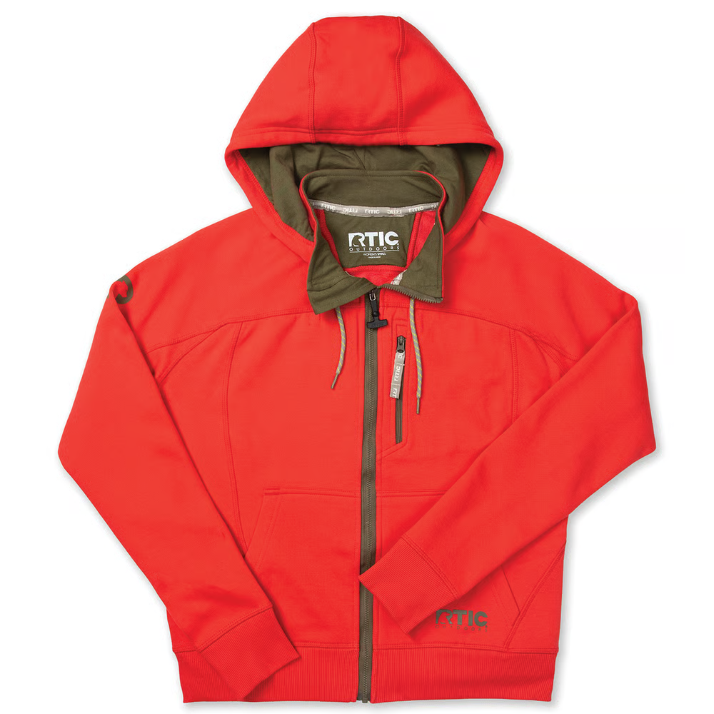 RTIC Outdoors - Women's Water-Repellent Full-Zip Hoodie-Scarlet - Image 6