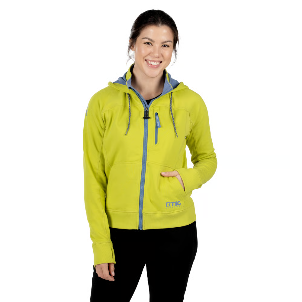 RTIC Outdoors - Women's Water-Repellent Full-Zip Hoodie- Green Apple