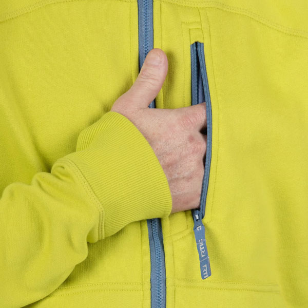RTIC Outdoors - Men's Water-Repellent Full-Zip Hoodie-Green Apple - Image 4